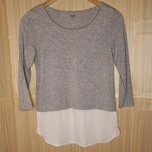 A.N.A Womens 3/4 Sleeve Grey Knit Top With